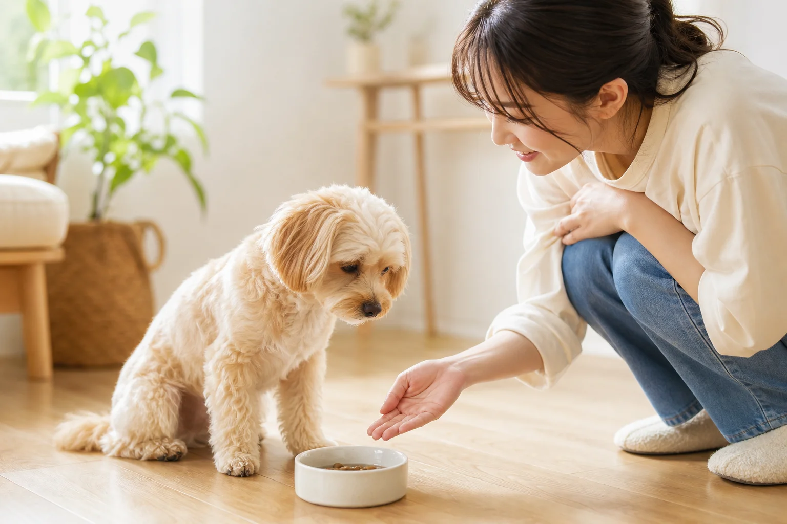 犬に食欲増進剤を与えてもいい？｜薬と家庭の工夫の違い・フードの見直し方のイメージ
